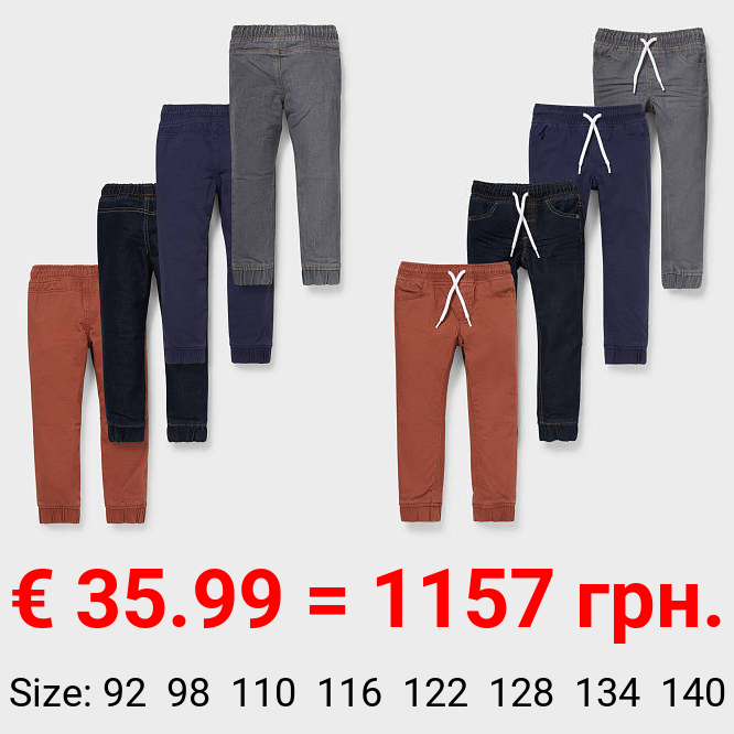 Multipack 4er - Thermojeans und Thermohose - Straight Fit