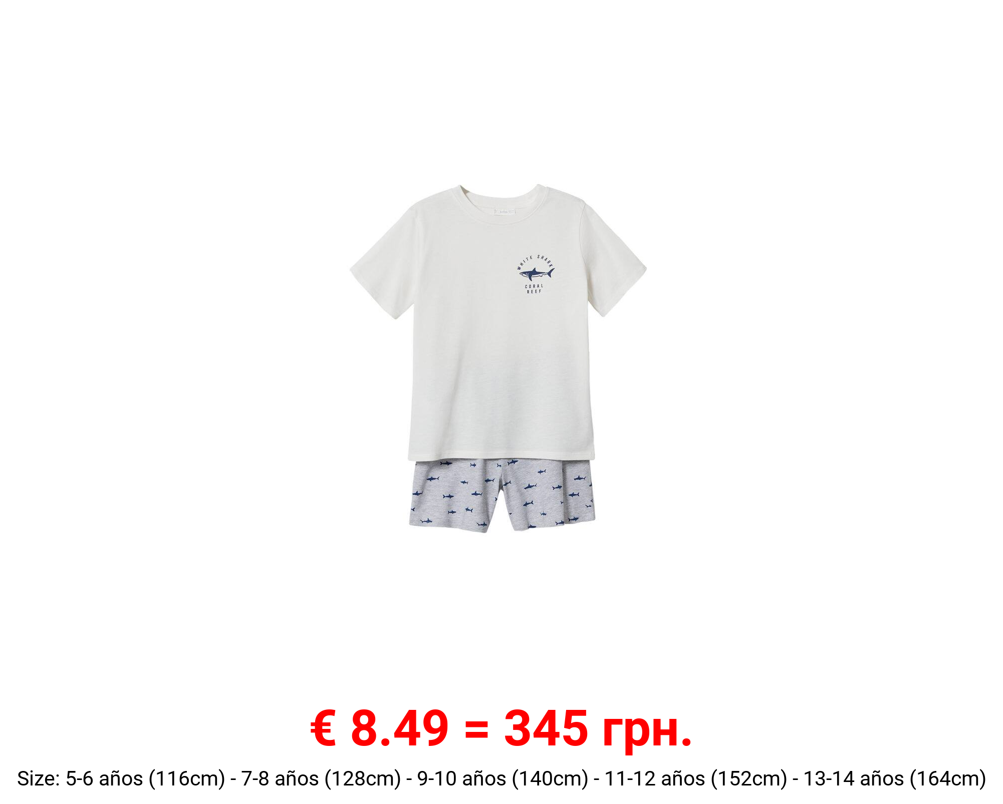 Pijama corto algodón