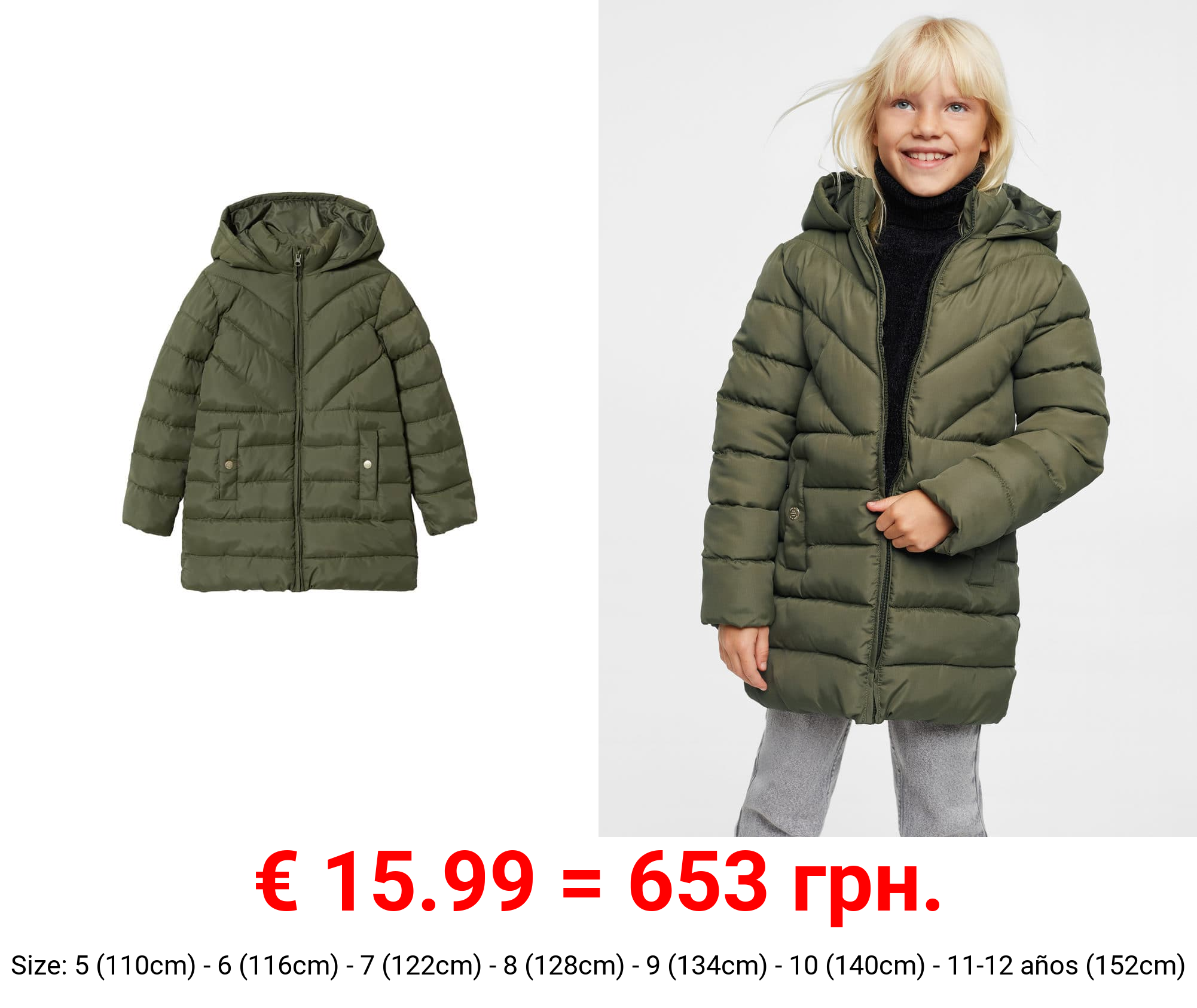 anorak largo acolchado