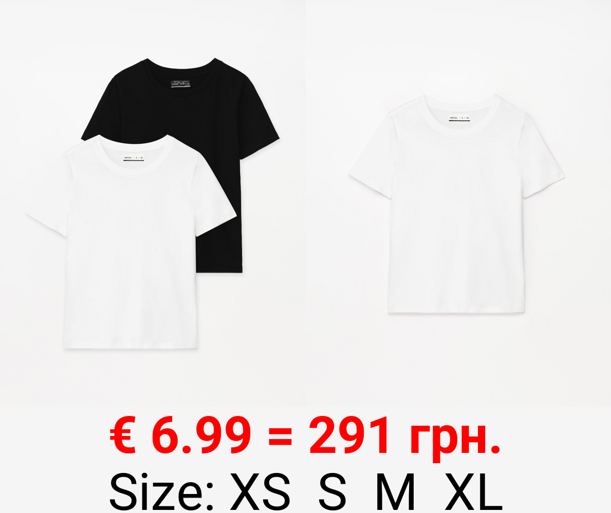 Pack of 2 basic round neck T-shirts