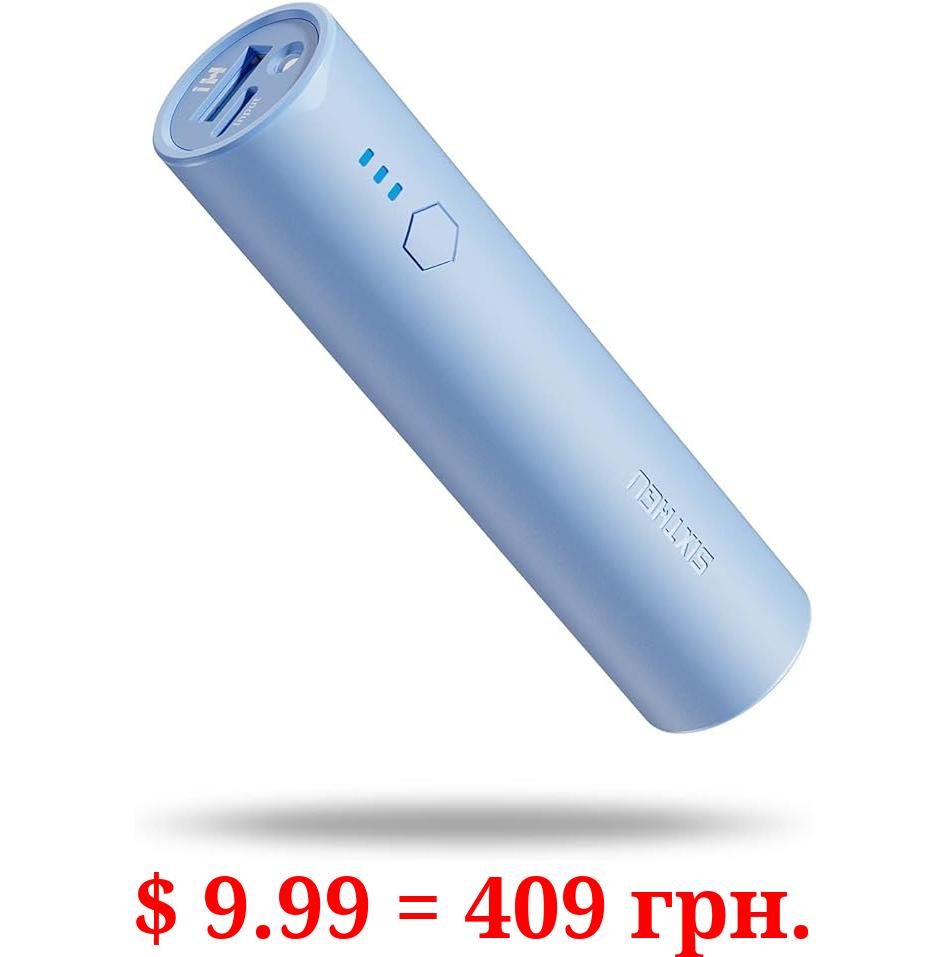 SIXTHGU S03 Portable Charger, Small Power Bank External Battery Pack, 5000mAh, Pocket Size, Juice Style, USB-C Output for iPhone 15/14/13/12/11, iPad, Samsung Galaxy, Android Phone - (Blue)