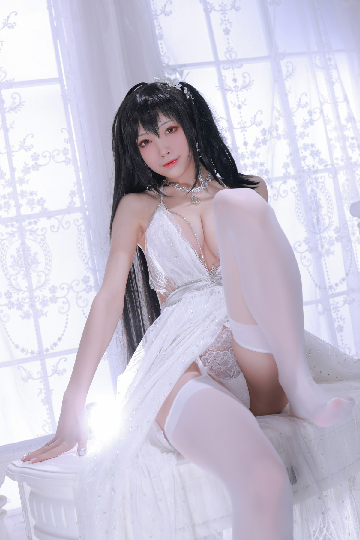 水淼aqua Cosplay 大凤婚纱 13