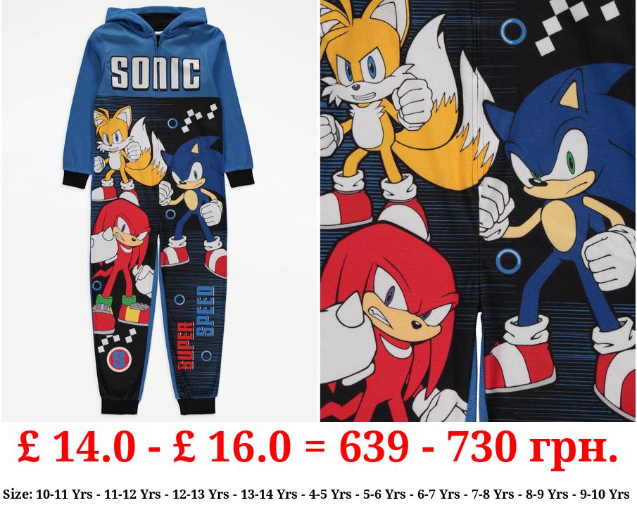 Sonic The Hedgehog Blue Character Onesie