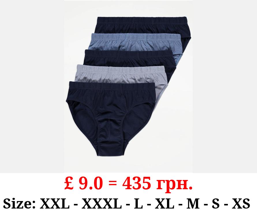 Blue Slip On Briefs 5 Pack