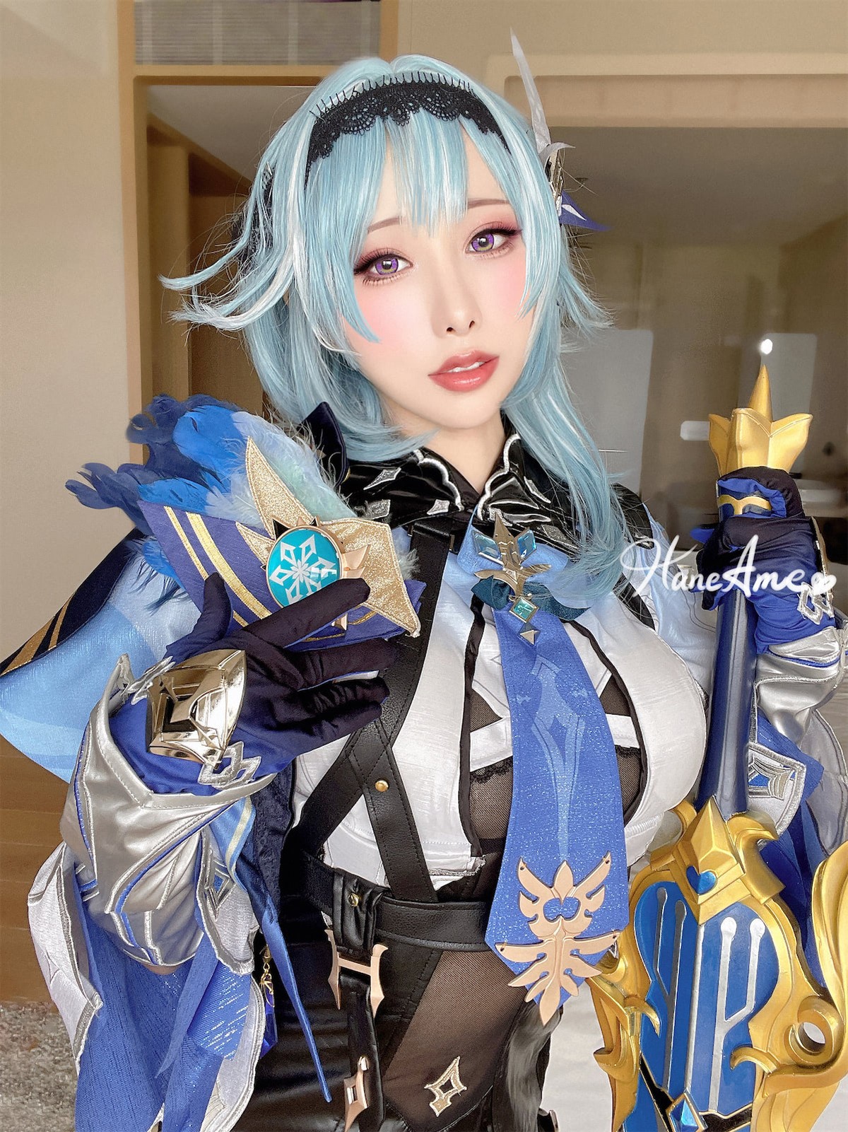 雨波HaneAme Cosplay Eula Lawrence Genshin Impact 30
