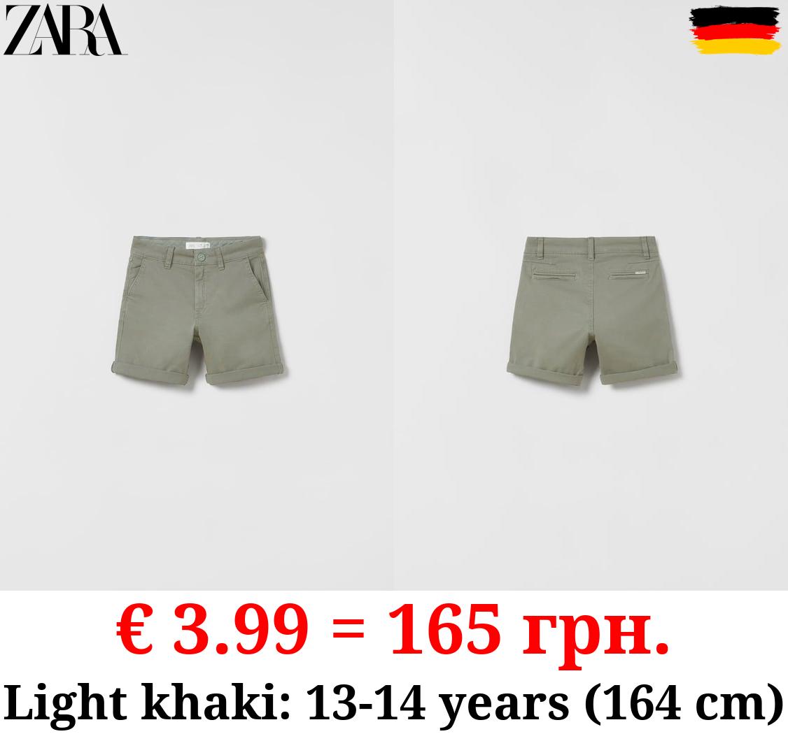 PLAIN CHINO BERMUDA SHORTS