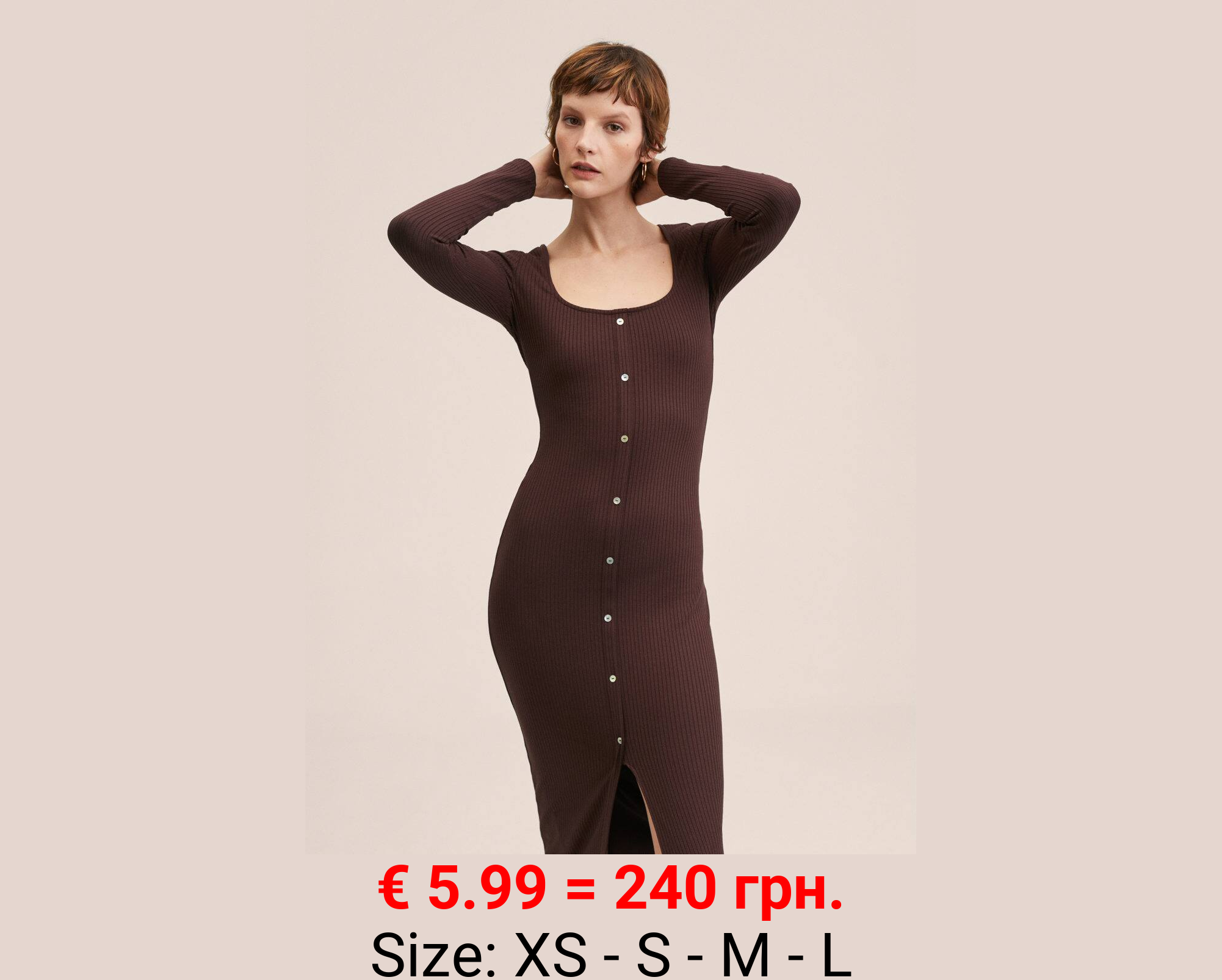 Vestido punto canalé