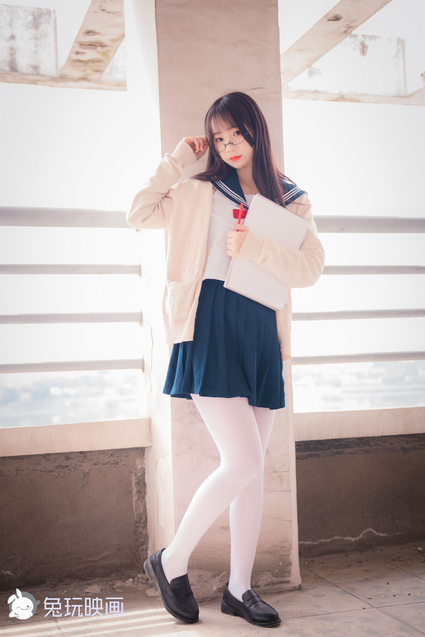 [兔玩映画]_-_白丝眼镜娘-写真图集共42P 2