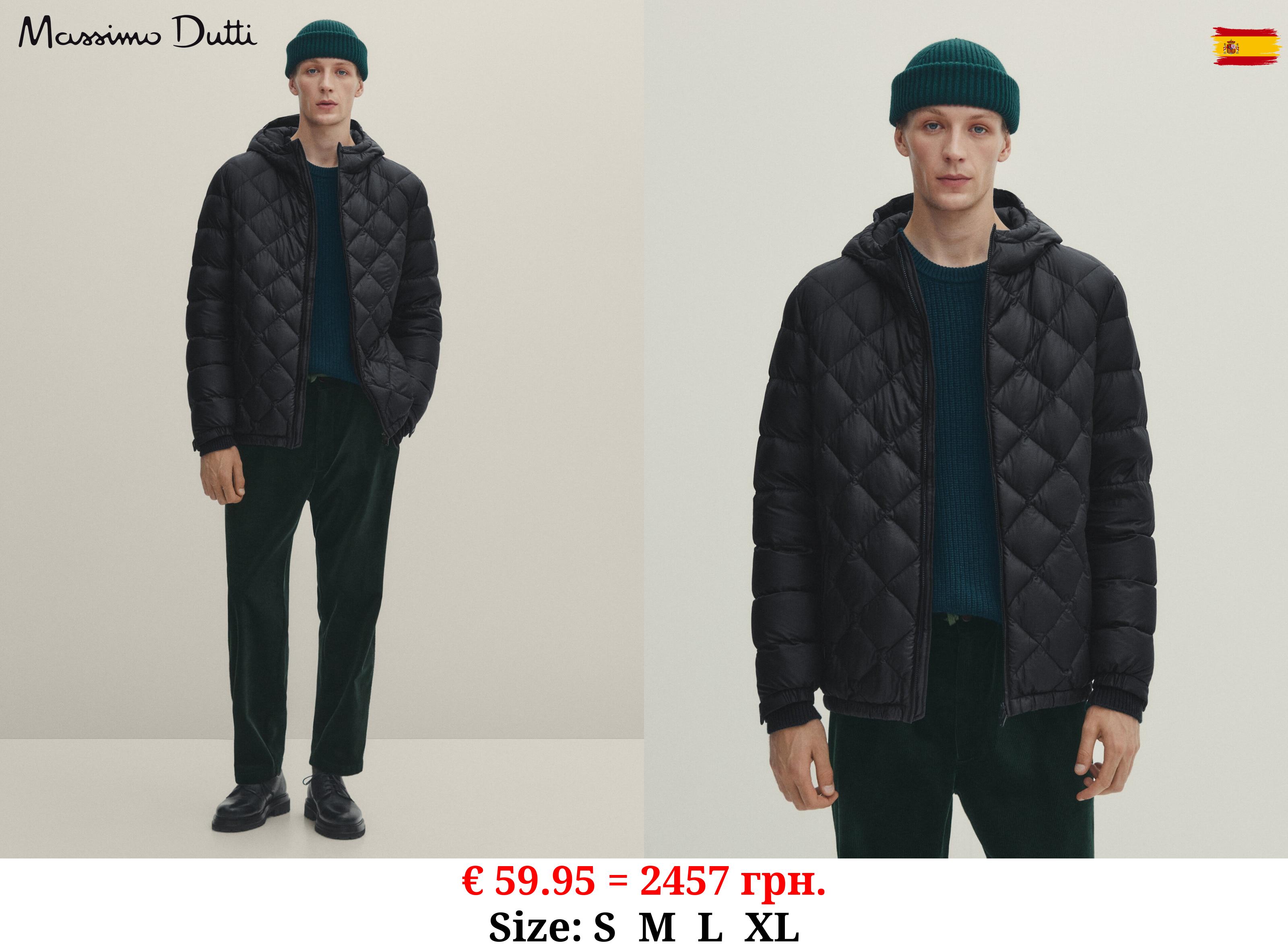 Extra lightweight ripstop jacket with down and feathers padding NAVY BLUE