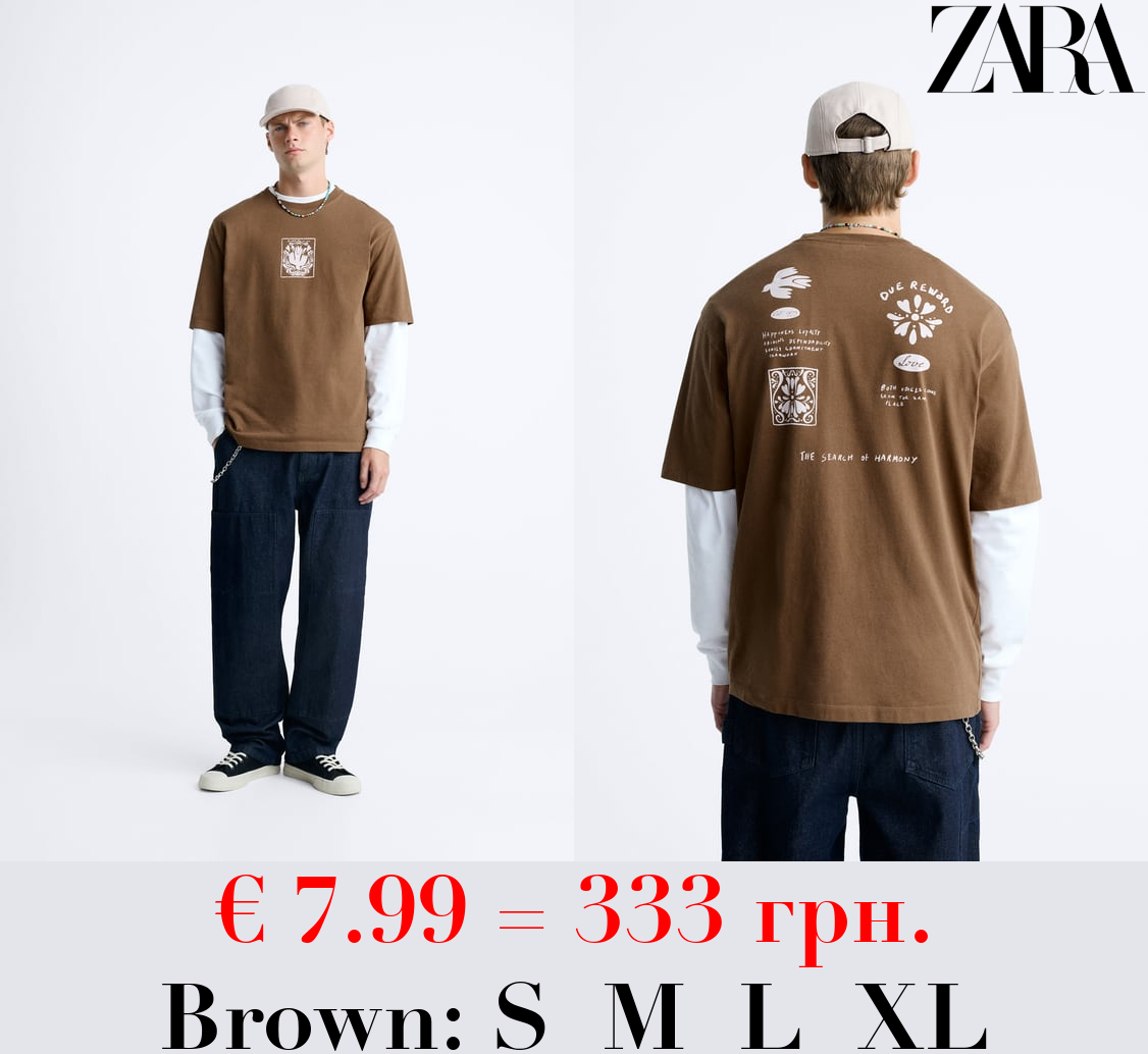 CONTRAST PRINTED T-SHIRT