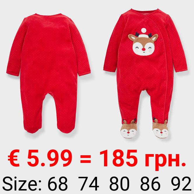 Baby-Weihnachts-Schlafanzug - Bio-Baumwolle - gepunktet