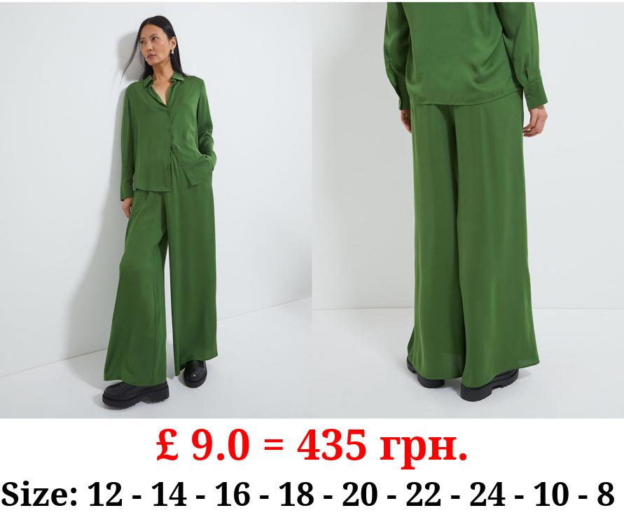 Green Satin Trousers