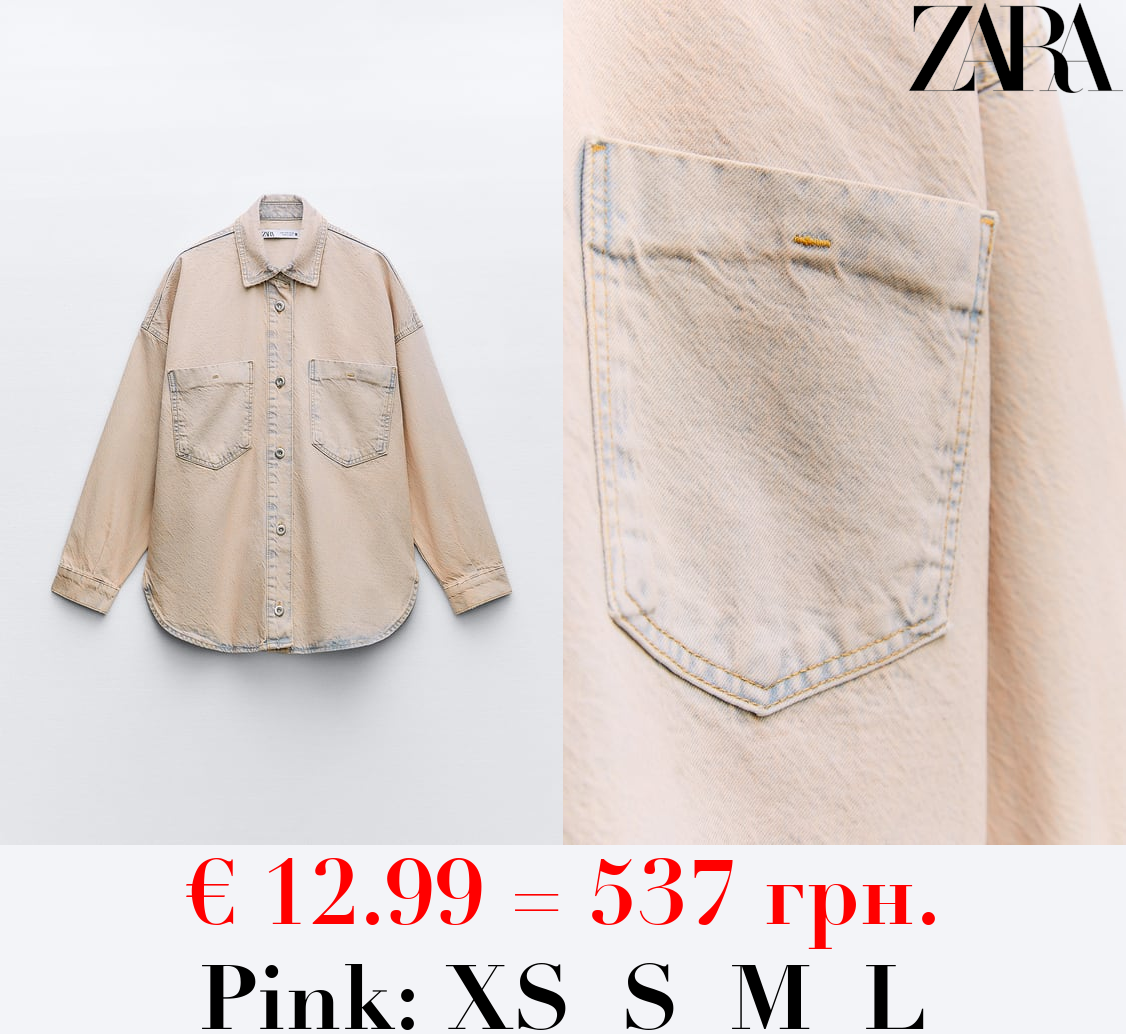 Z1975 PINK OVERDYED DENIM JACKET