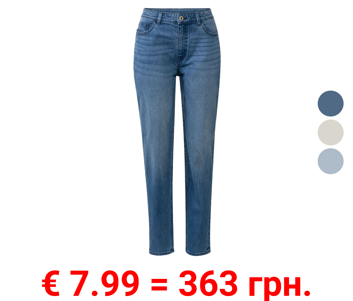 esmara® Damen Jeans, Mom Fit, mit hoher Leibhöhe