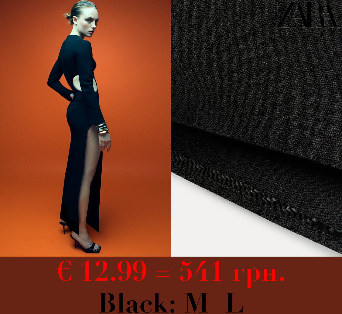 ZW COLLECTION LONG DRESS WITH CUT-OUT DETAIL