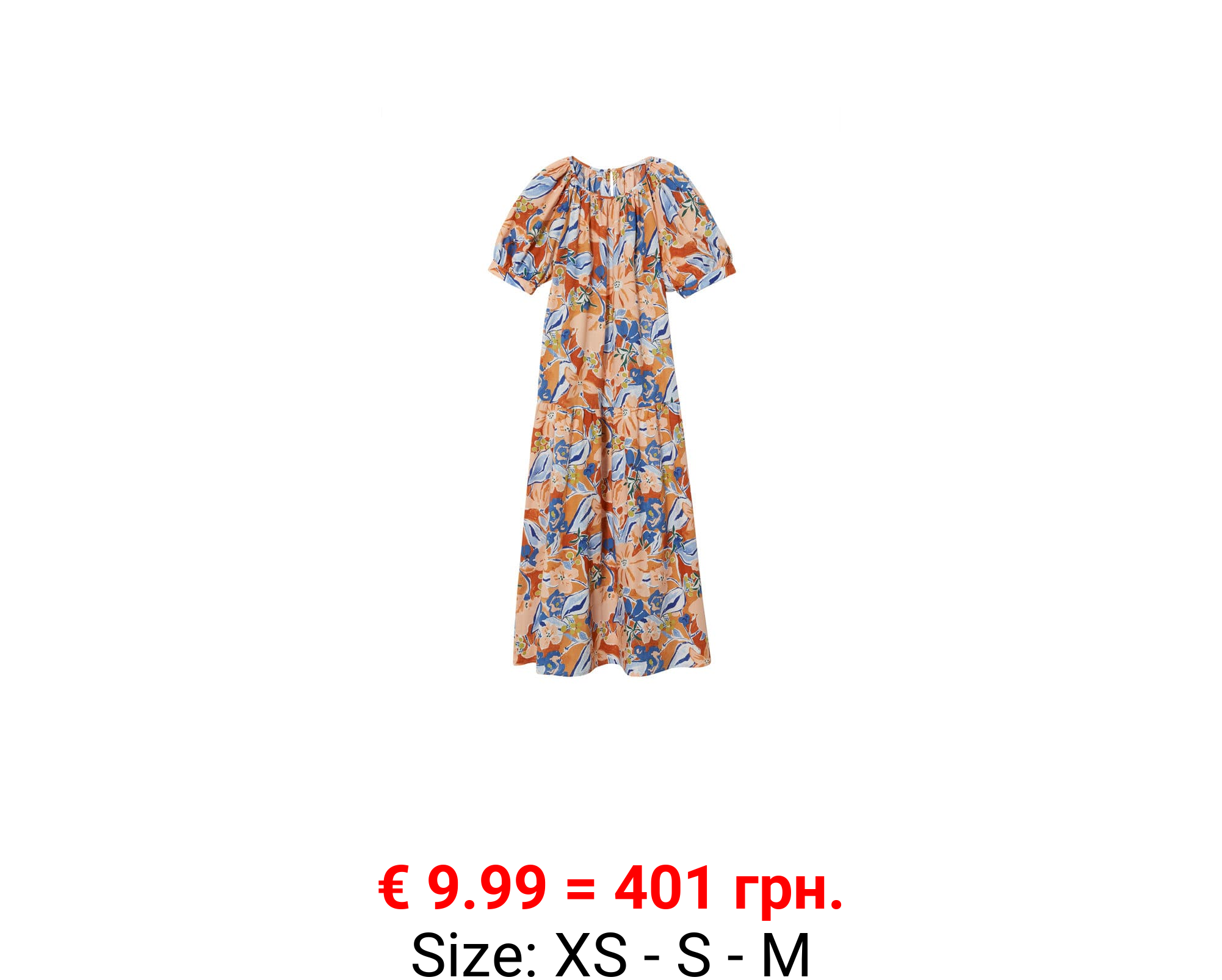 Vestido estampado midi