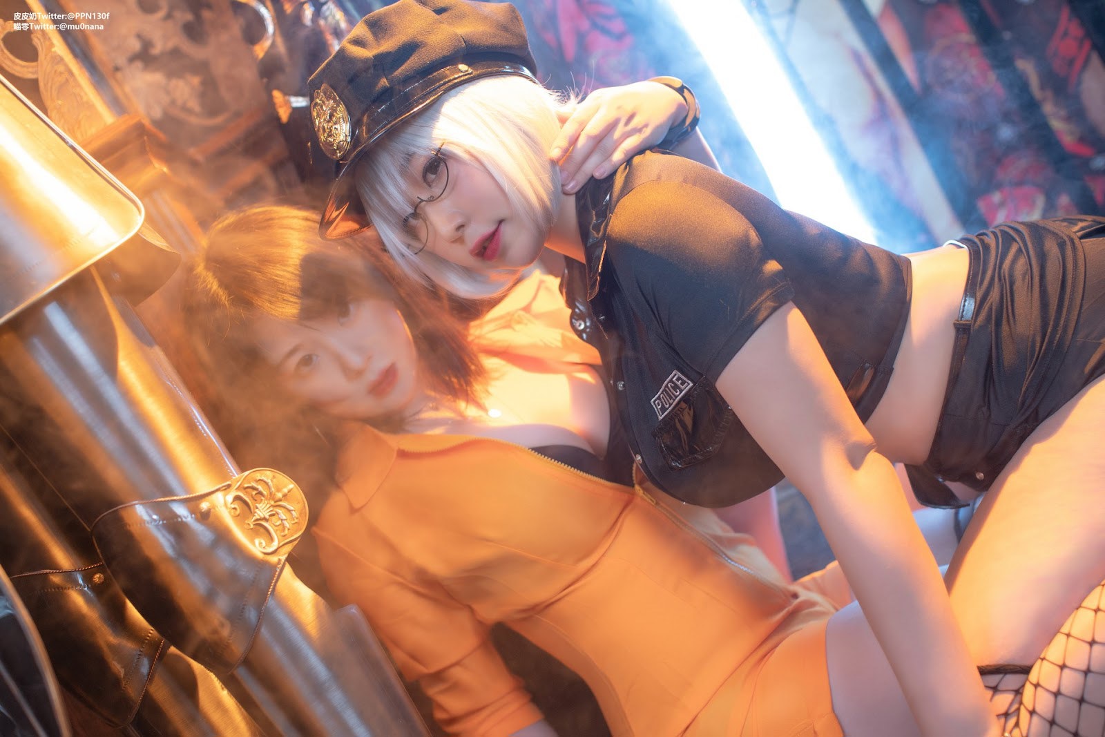 Cosplay 皮皮奶可可爱了啦 & 喵零 匪警 11