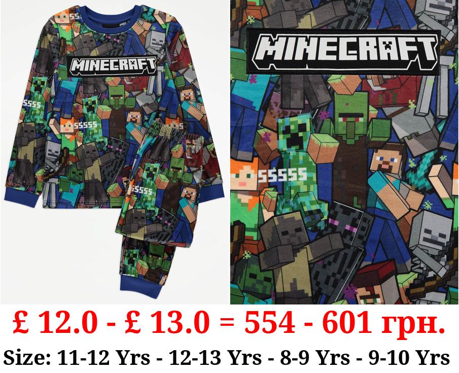 Minecraft Print Long Sleeve Pyjamas
