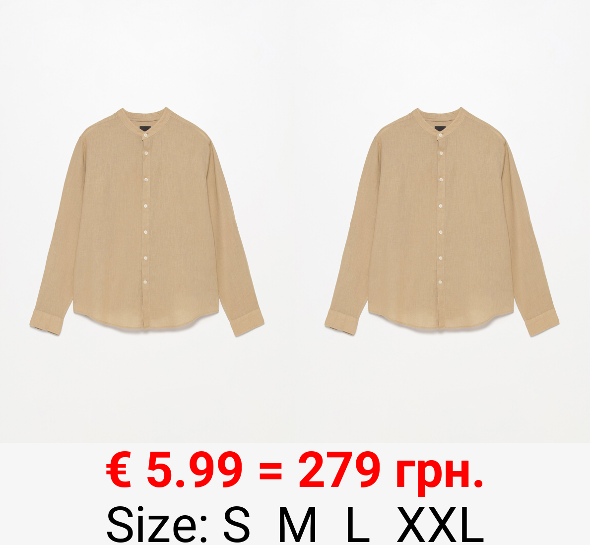 Linen-cotton blend shirt