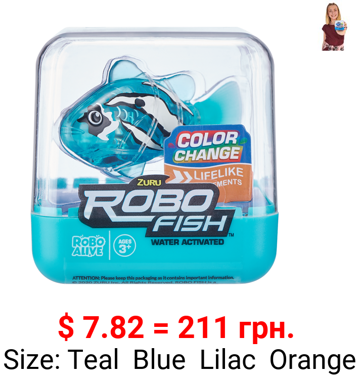 Robo Alive Electronic Interactive Fish Teal