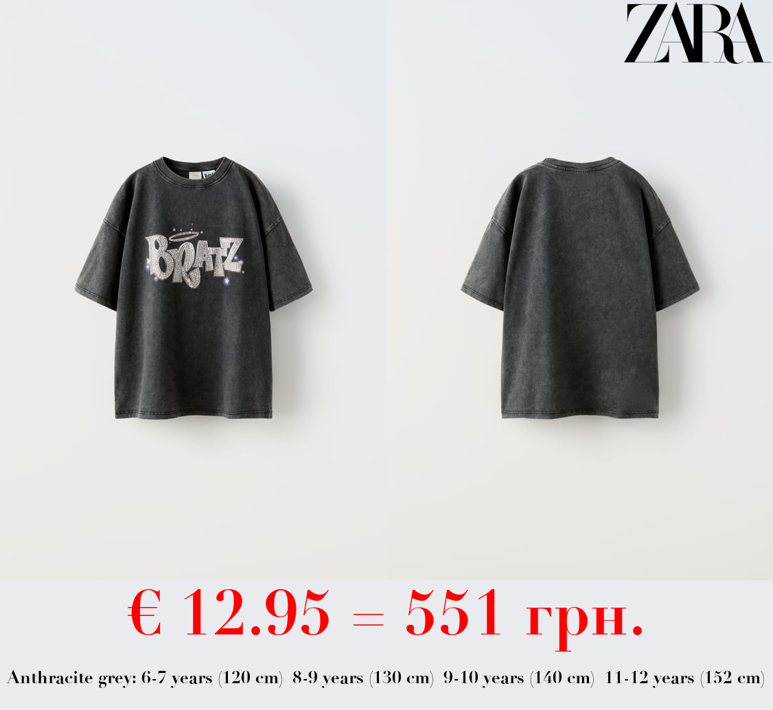 WASHED BRATZ © T-SHIRT WITH RHINESTONES