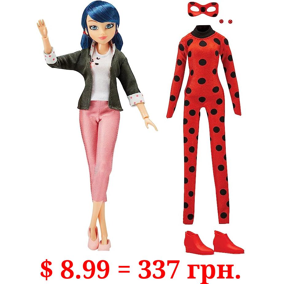Miraculous Cat Ladybug Superhero Secret Marinette with Ladybug Fashion Outfit by Playmates Toys