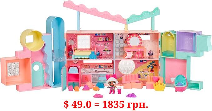 L.O.L. Surprise! Squish Sand Magic House with Tot- Playset with Collectible Doll, Squish Sand, Surprises, Accessories, Girls Gift Age 4+