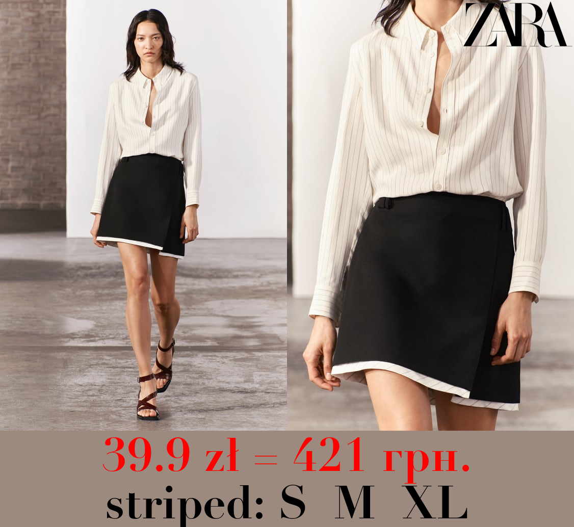 ZW COLLECTION SHIMMERY SLIM-FIT STRIPED SHIRT