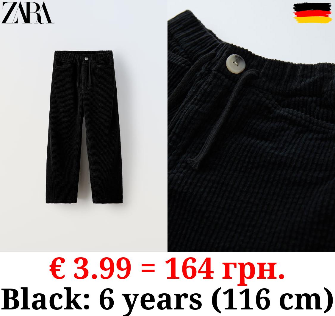 STRAIGHT FIT CORDUROY TROUSERS