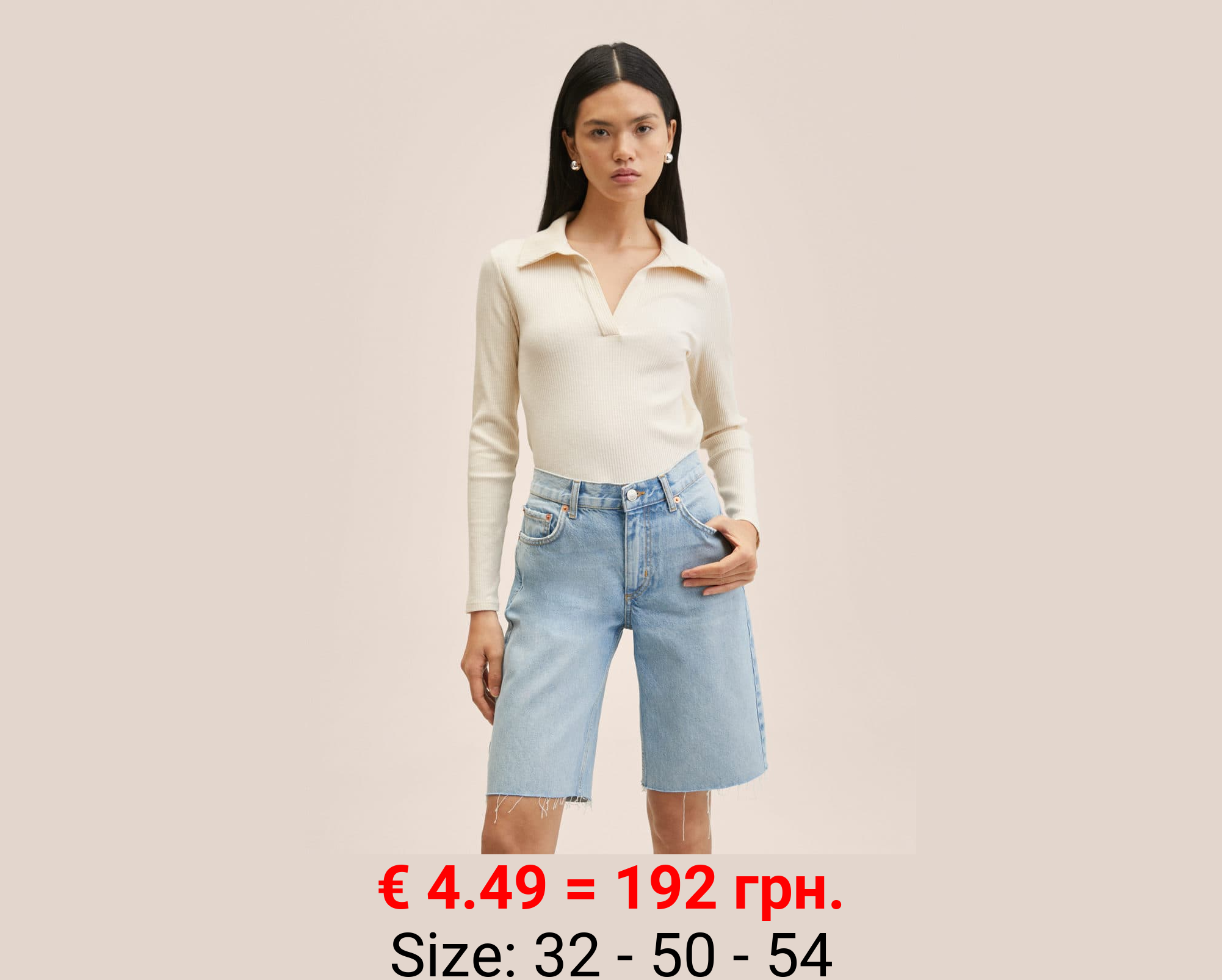 Bermudas vaqueras bajo deshilachado