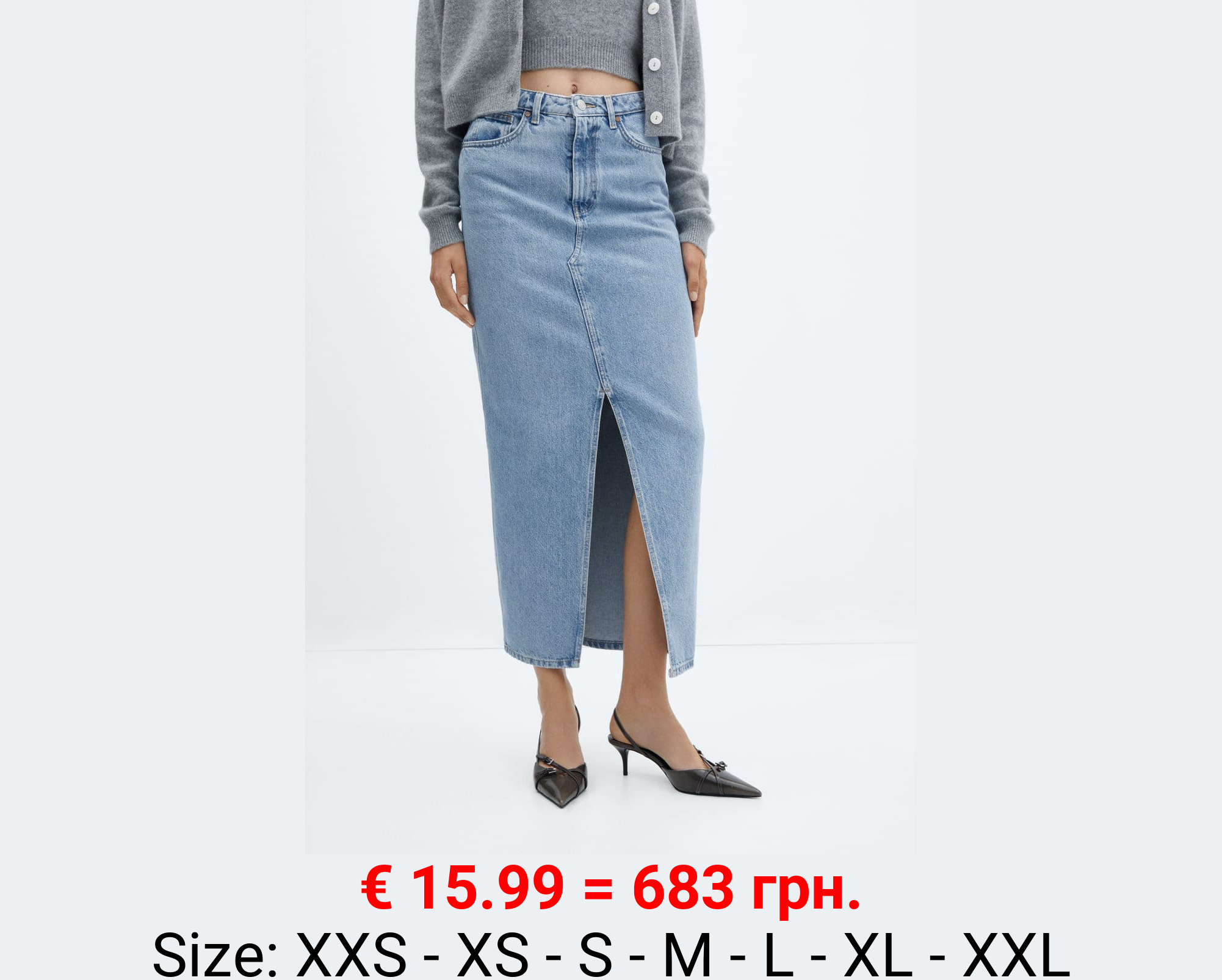 Falda vaquera abertura