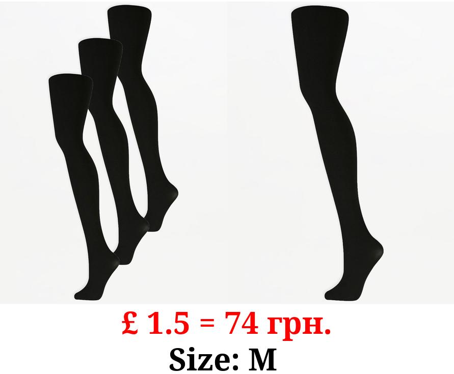 Black 60 Denier Opaque Tights 3 Pack