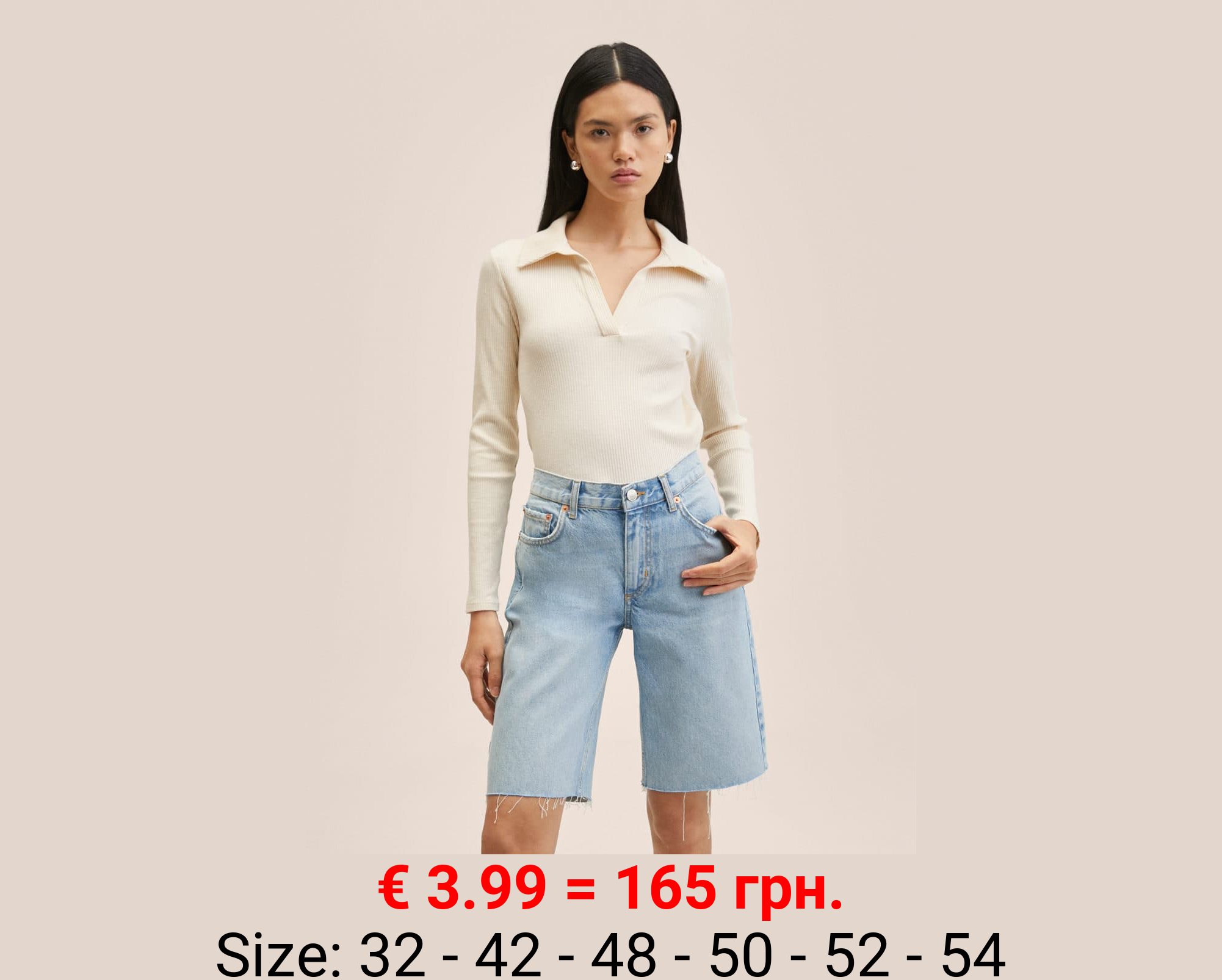 Bermudas vaqueras bajo deshilachado