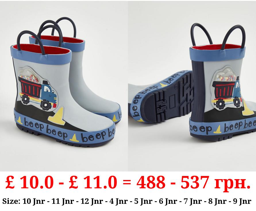 Grey Truck Wellington Boots