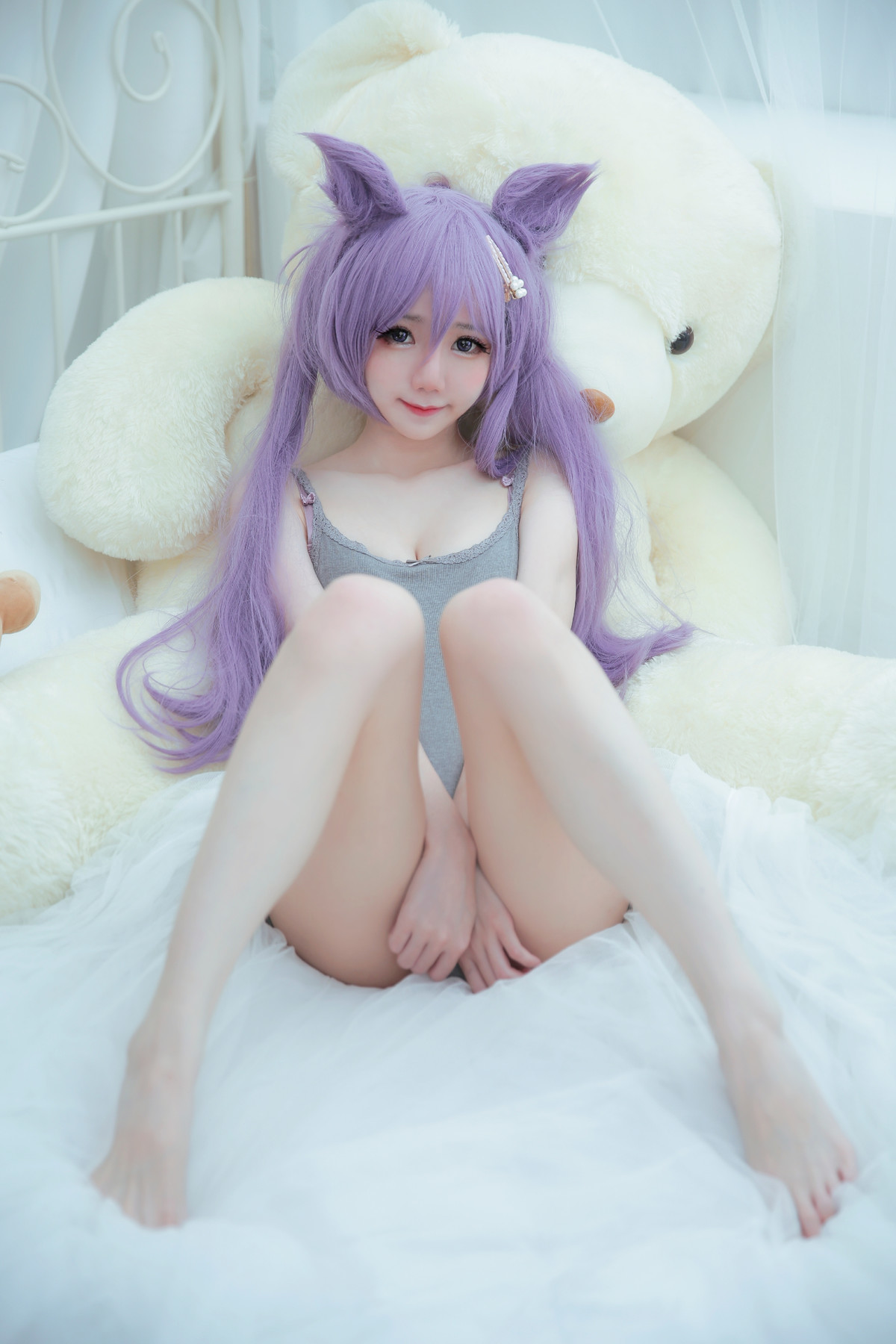 Sally多啦雪 Cosplay Keqing 刻晴 Lingerie Ver. 22
