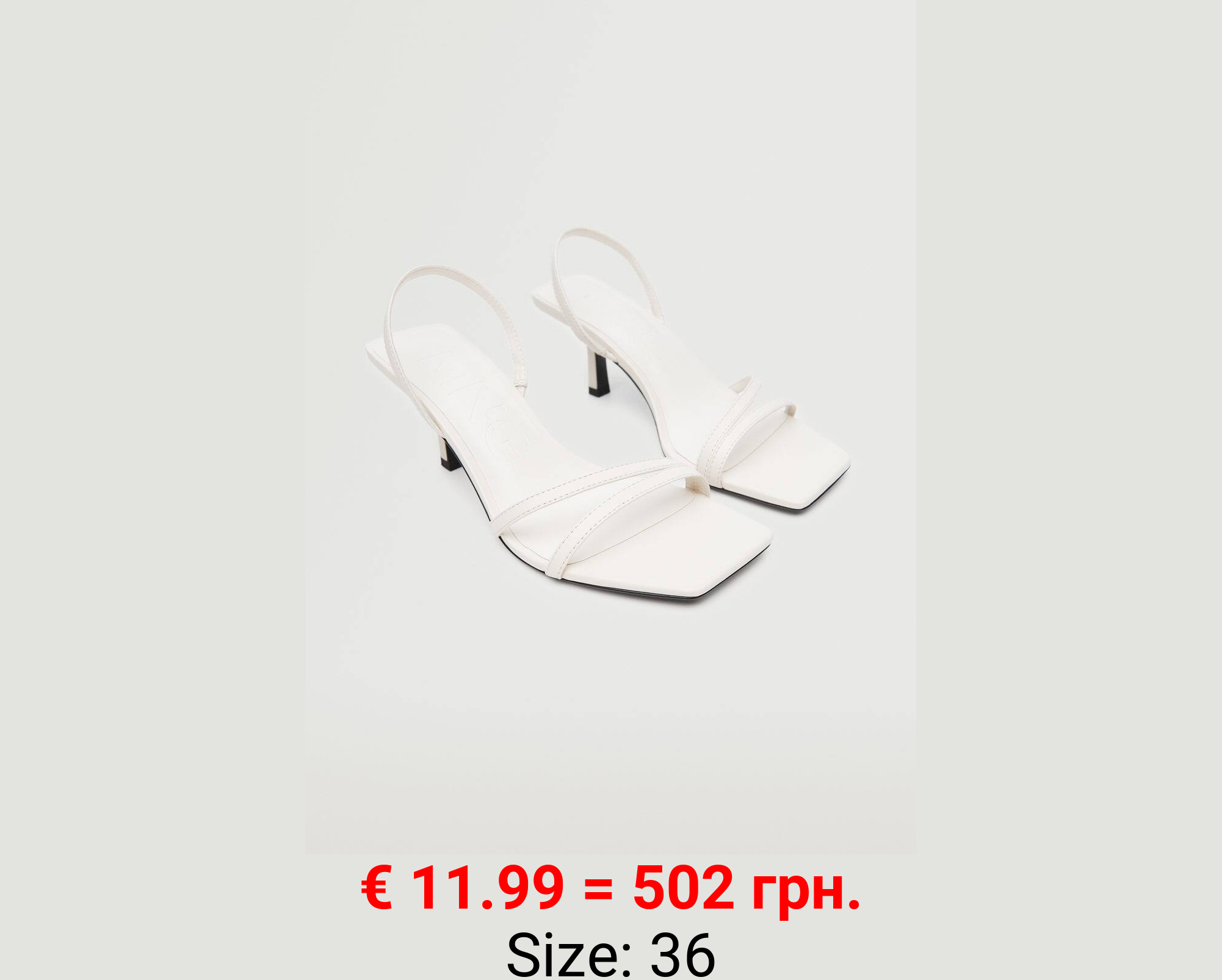 Sandalia piel tacón 