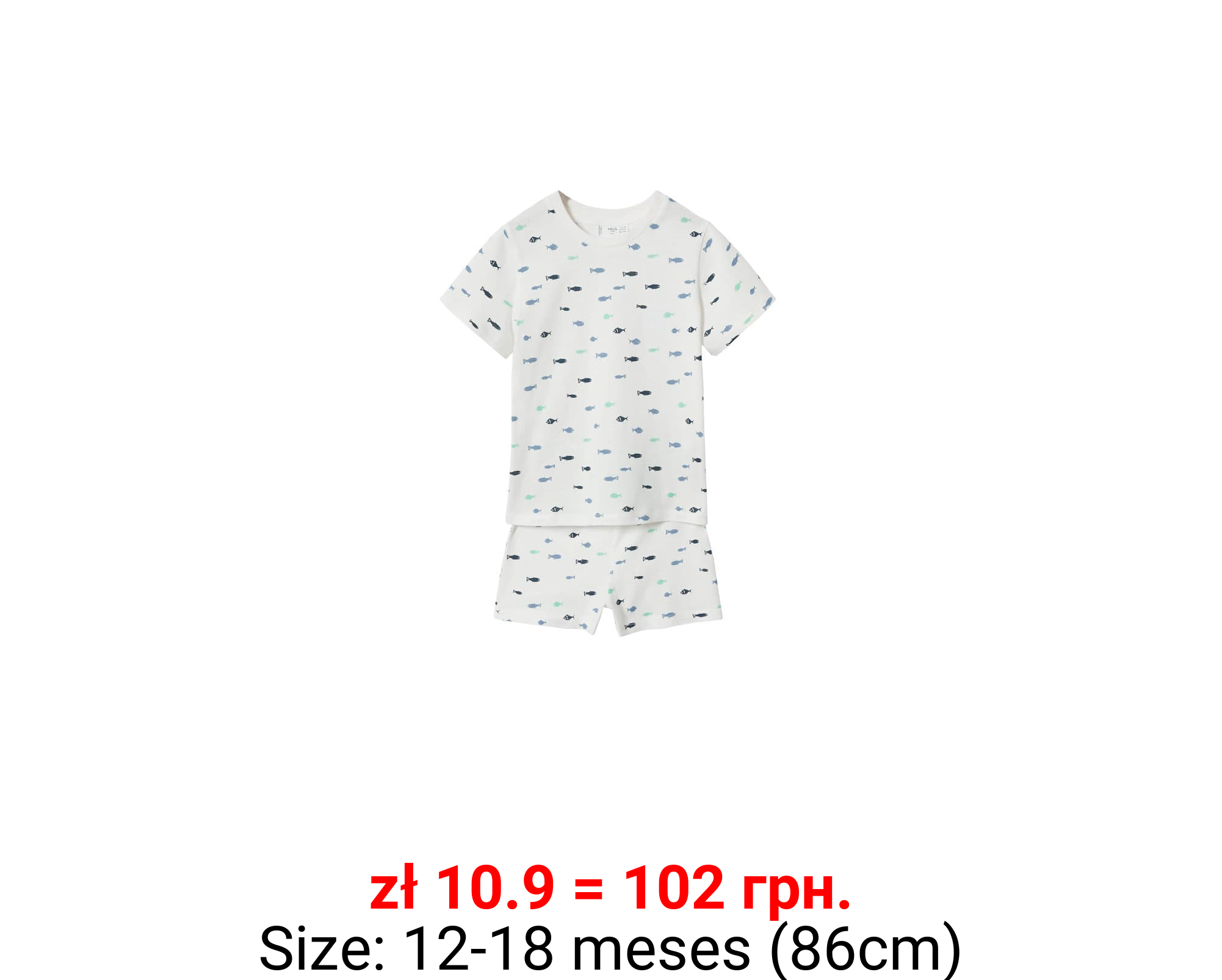 Pijama estampado peces