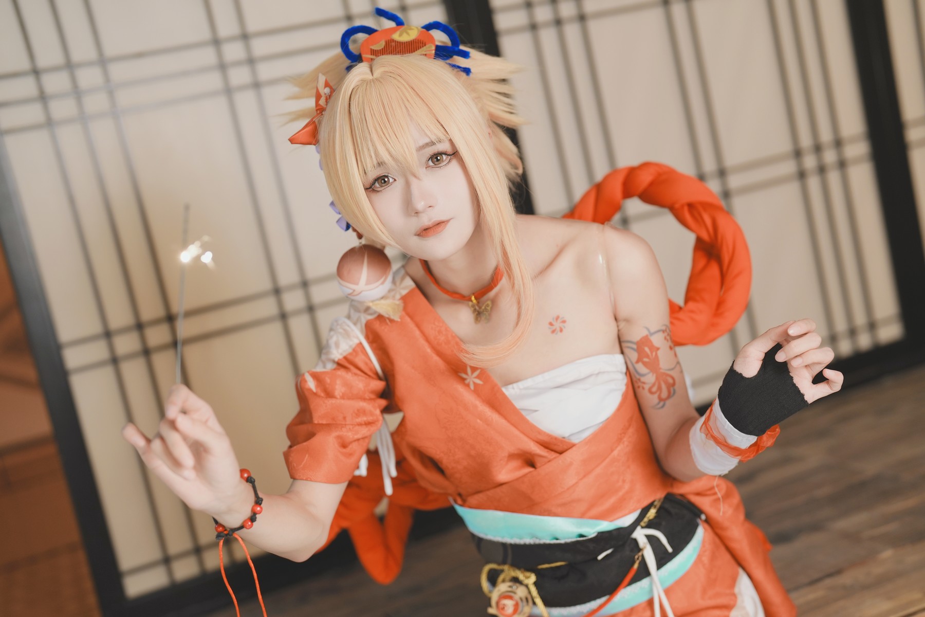 Cosplay 兔子Zzz不吃胡萝卜 我就说我就是宵宫 7