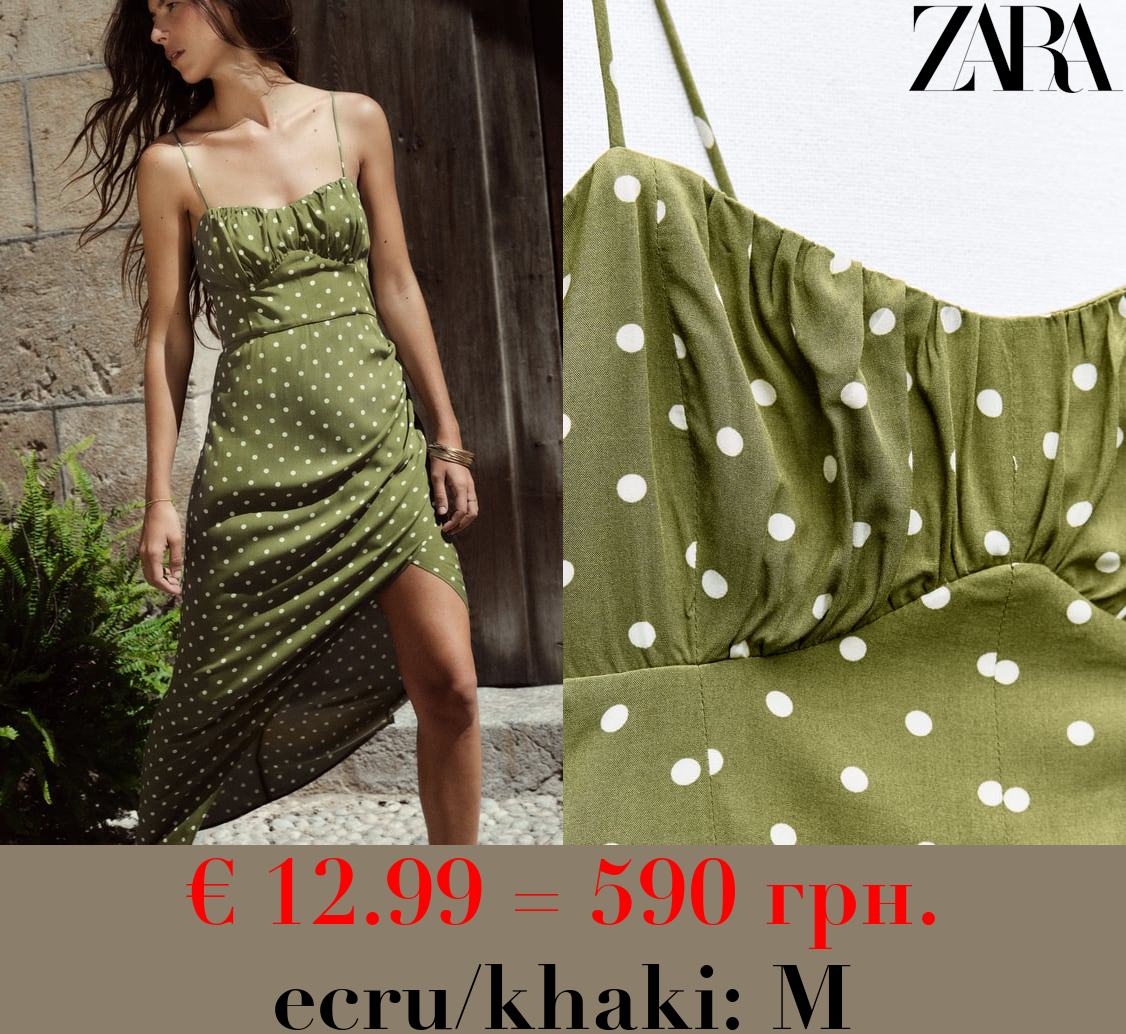 POLKA DOT CORSETRY-INSPIRED MIDI DRESS