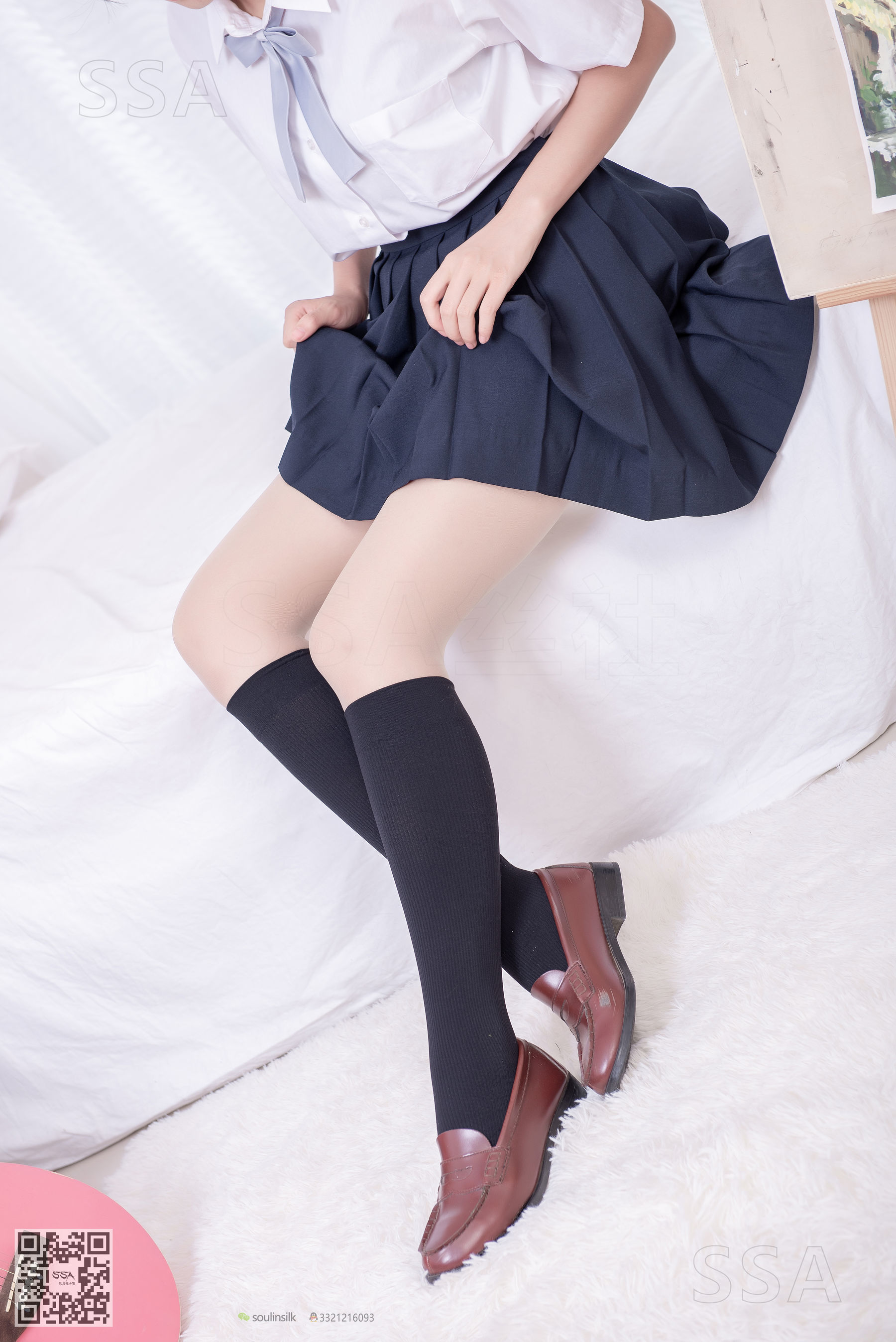 [SSA丝社]超清写真_No.181_小佩_酒窝少女JK制服肉丝黑袜-写真图集共133P 3