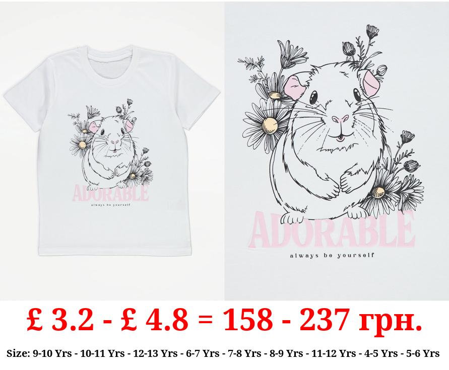 White Guinea Pig Adorable T-Shirt