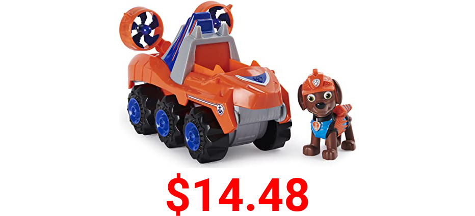 Paw Patrol, Dino Rescue Zuma’s Deluxe Rev Up Vehicle with Mystery Dinosaur Figure