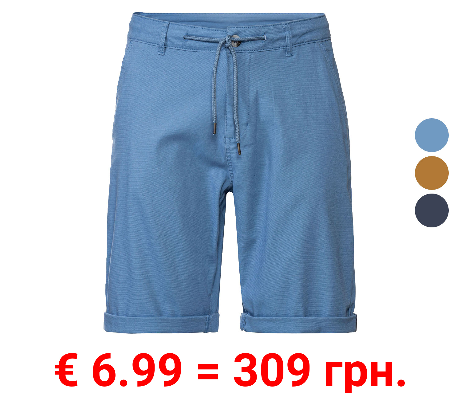 LIVERGY® Herren Shorts, normale Leibhöhe, mit seitlichen Eingrifftaschen