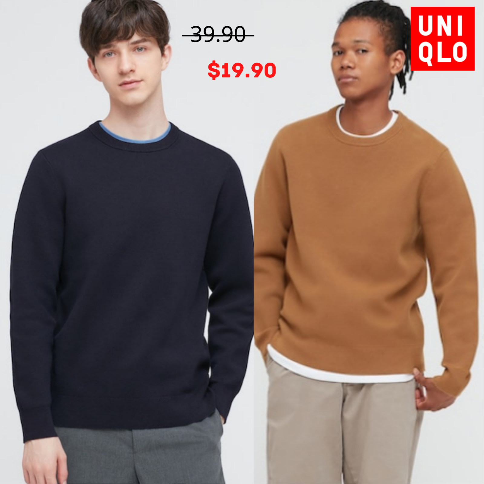 Washable Milano Ribbed Crew Neck Long-Sleeve Sweater | Wine | 2XS | Uniqlo US