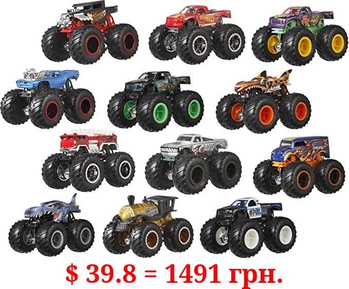 Hot Wheels Monster Trucks 1:64 Scale Die-Cast Ultimate Chaos 12 Pack Toy Vehicles for Kids Ages 3 years and older [Amazon Exclusive]