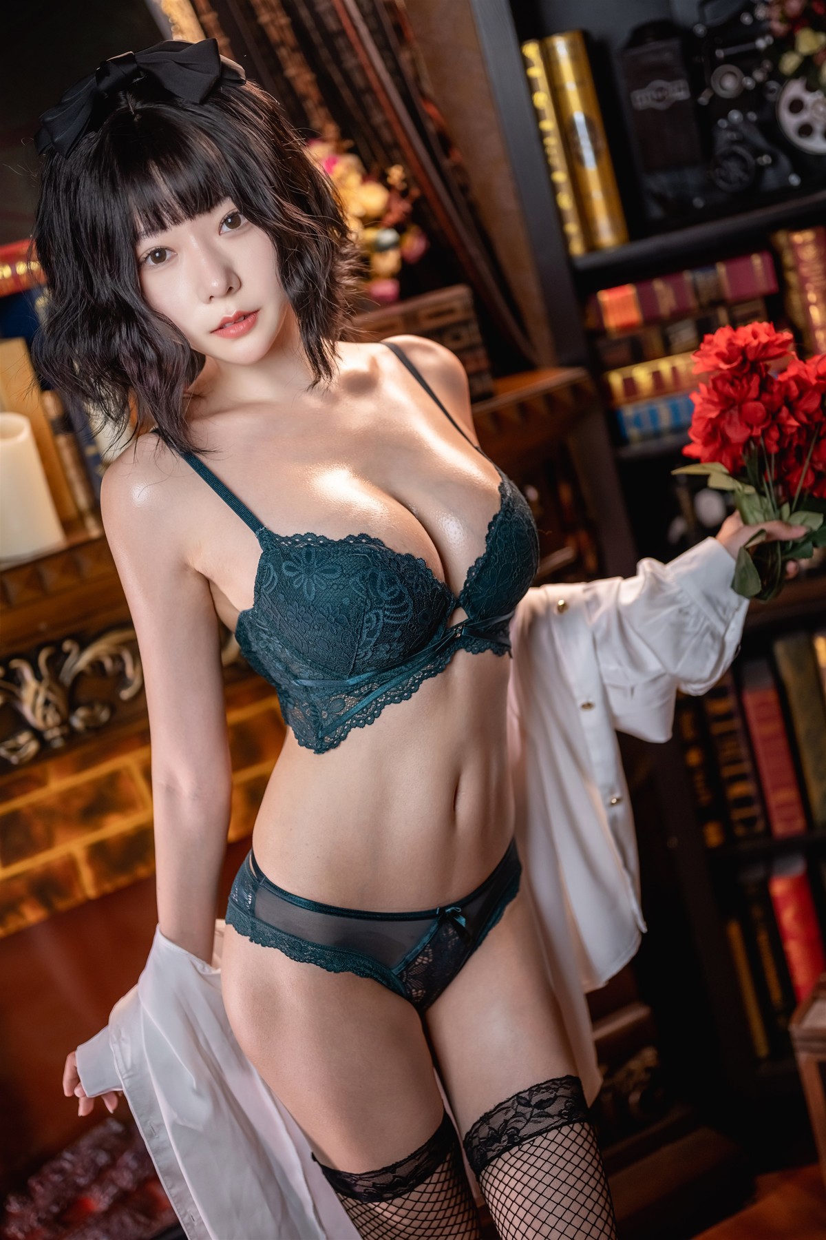 香草喵露露写真 Cosplay 衬衫套装 20