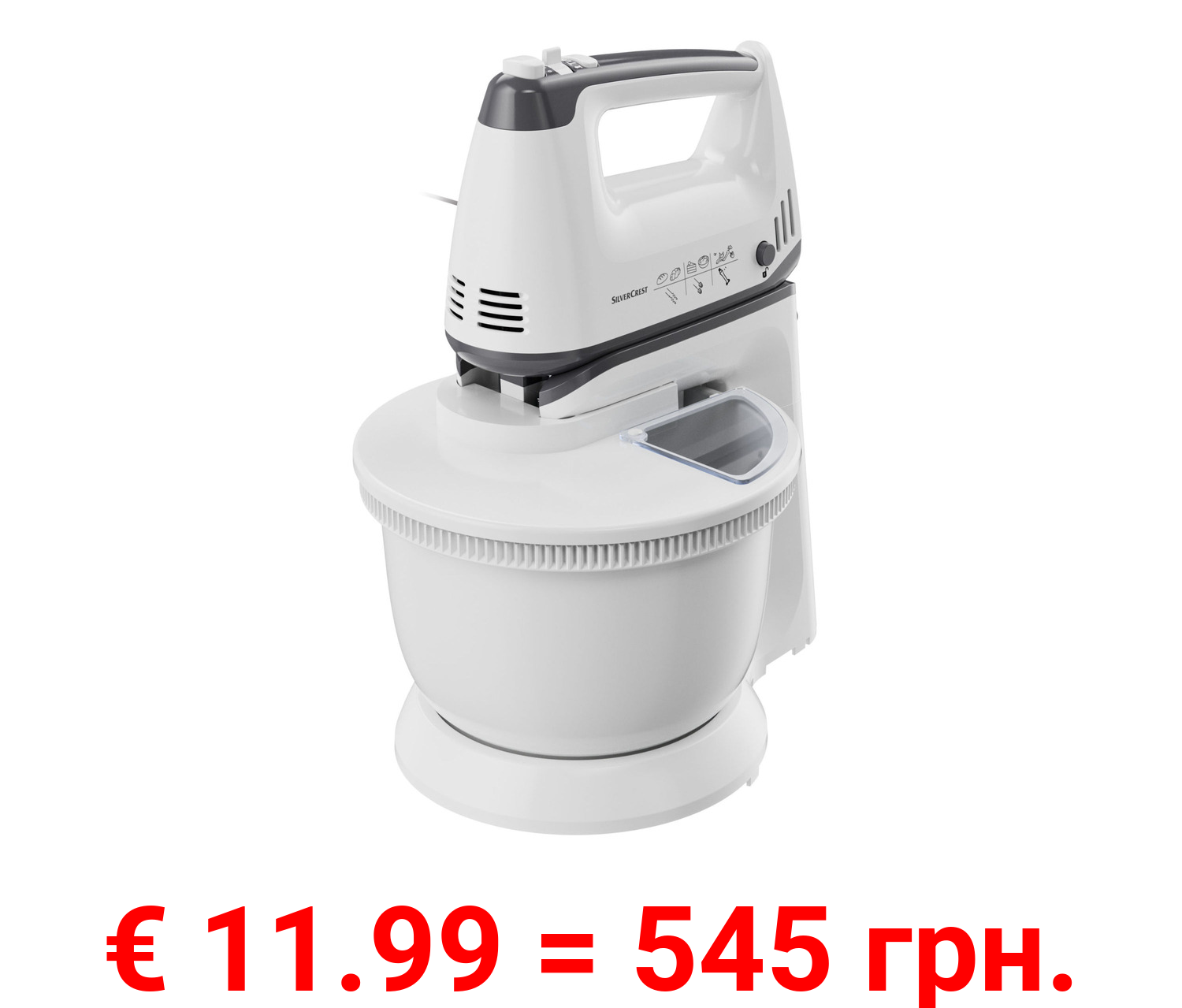 SILVERCREST® KITCHEN TOOLS Handmixer SHMS 300 C2 mit Schüssel und Spritzschutz