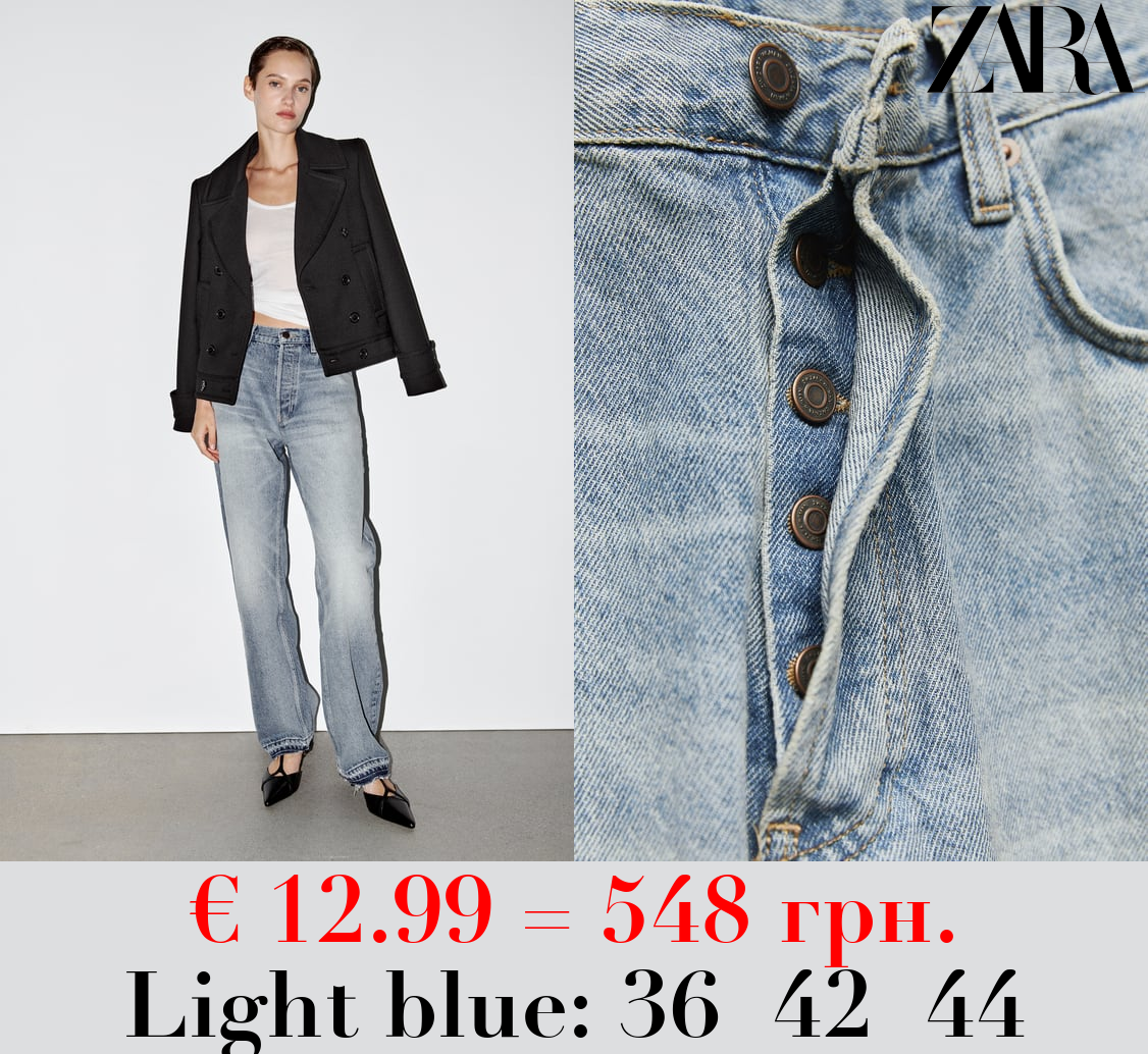 ZW COLLECTION STRAIGHT-LEG MID-RISE JEANS