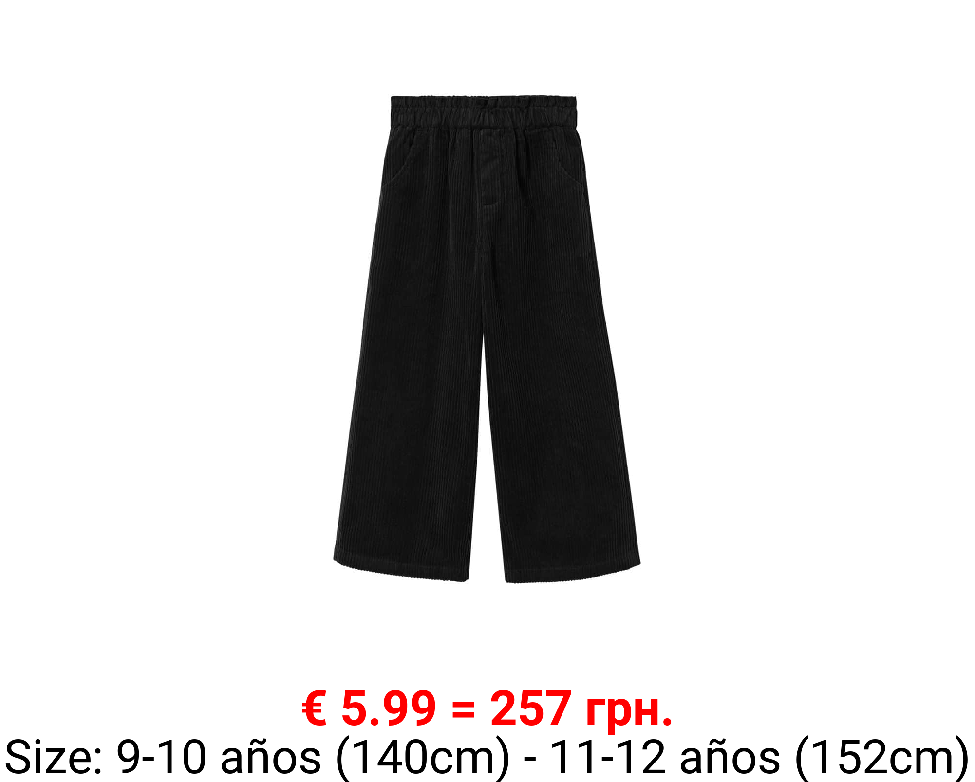 Pantalón pana culotte