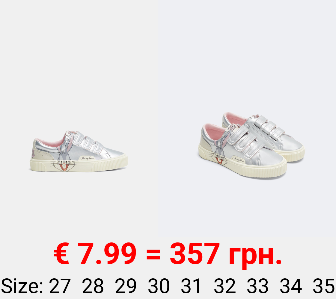 BUGS BUNNY © &™ WARNER BROS metallic sneakers